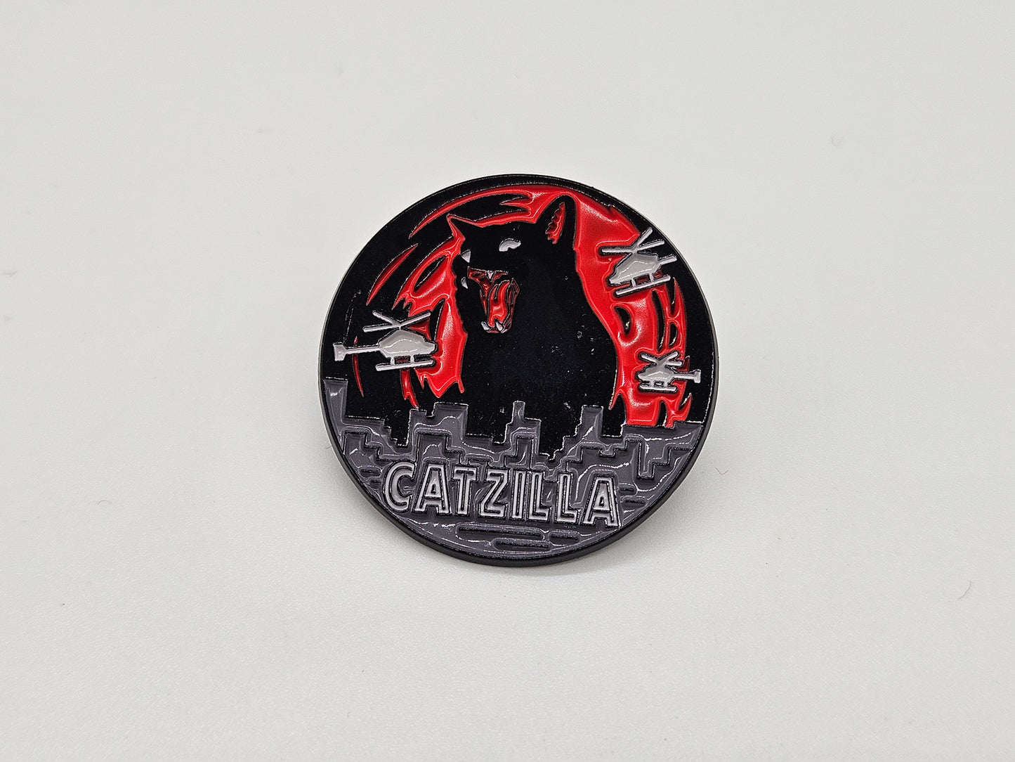 Catzilla- Pin Badge