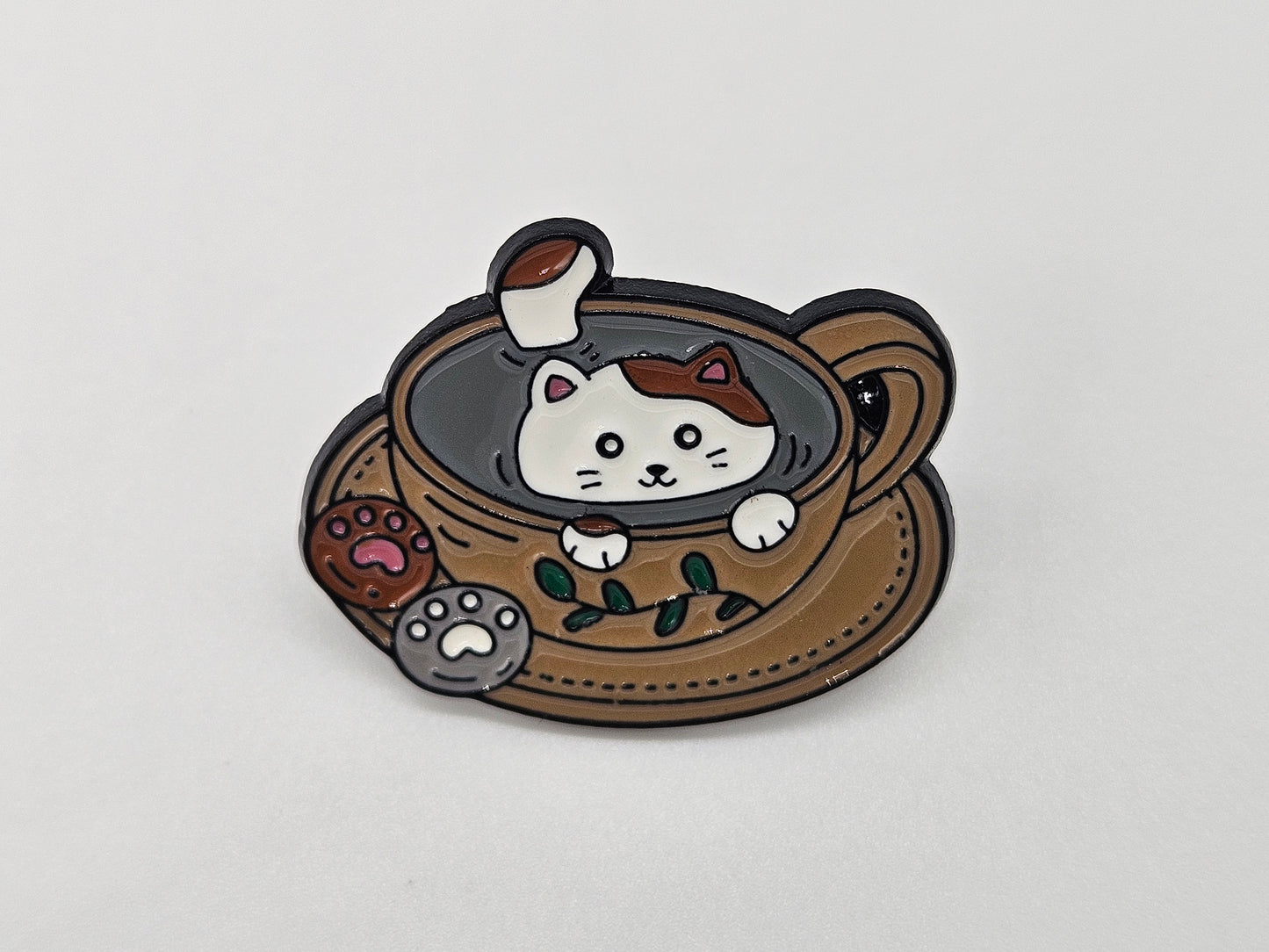 Cat in a Cup- Pin Badge