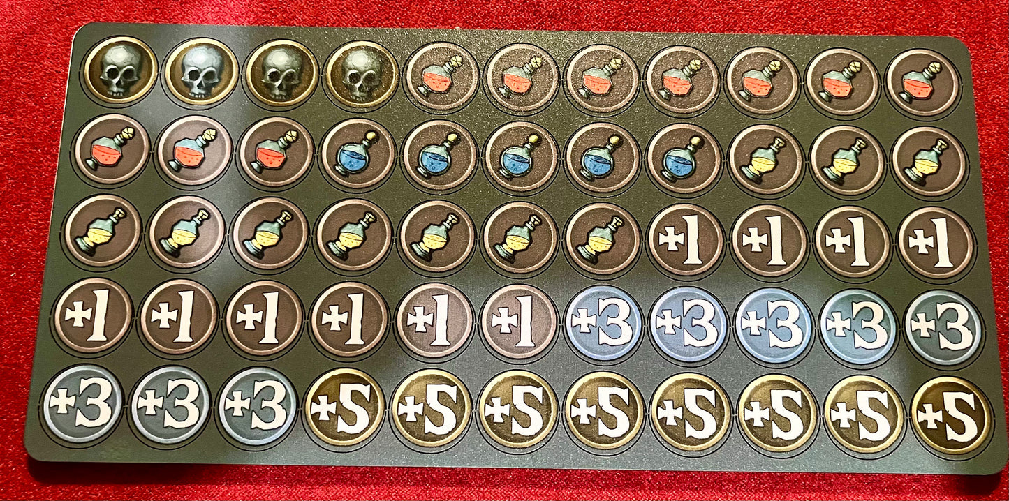 Kallidus Death Marker, Potion and Generic Upgrade Tokens
