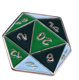 D&D: Green D20 Badge