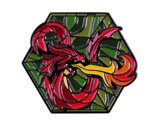 D&D: Stained Glass Ampersand Badge