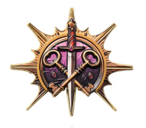 D&D - Cross Key Dagger Pin Badge