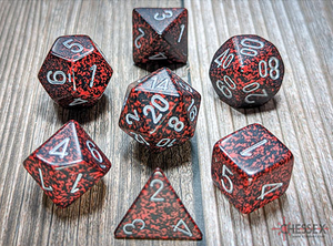 Chessex - Speckled Polyhedral 7 Dice Set - Silver Volcano