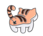 Cat Bum: Orange and White Badge