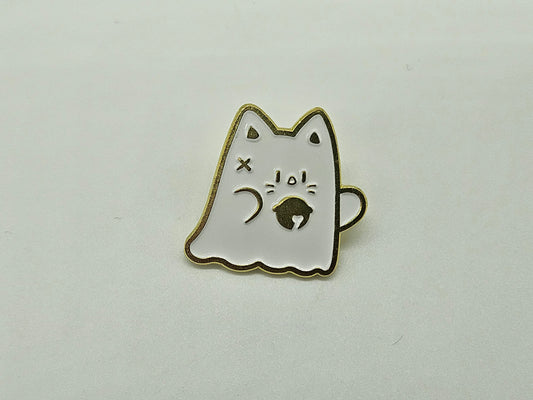 White Cat- Pin Badge