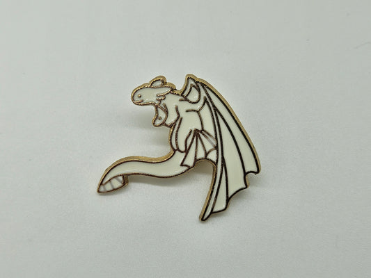 D&D White Dragon- Pin Badge