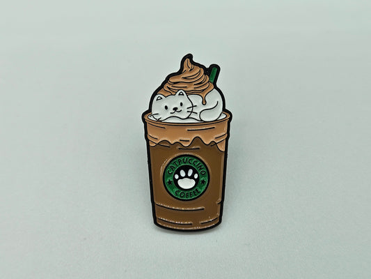 Catpuccino Coffee - Pin Badge