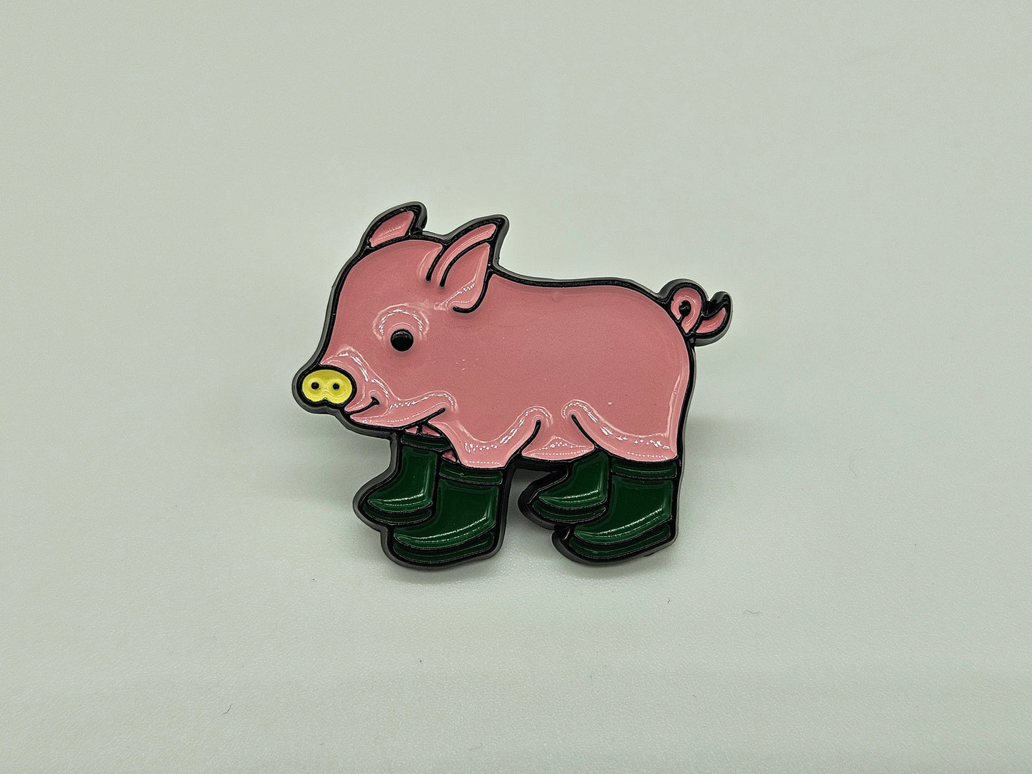 Pig in Green Wellies - Pin Badge