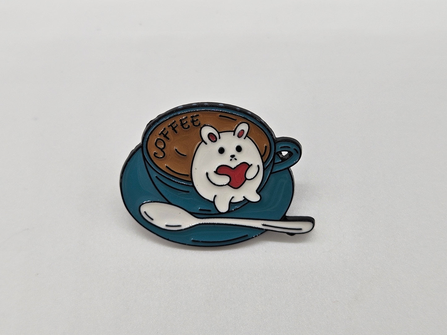 Cat, Coffee & Biscuit- Pin Badge
