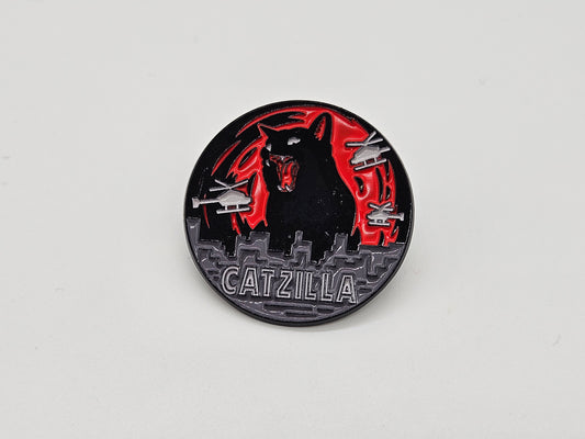 Catzilla- Pin Badge