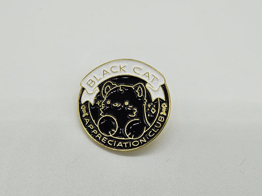 Black Cat Appreciation Club- Pin Badge