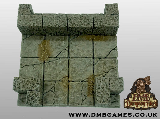 Geomorph Tile: 4x4 T-Junction Corridor