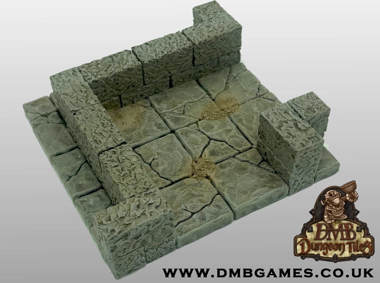 Geomorph Tile: 4x4 L-Corner Corridor