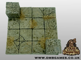Geomorph Tile: 4x4 Floor Tile with Decorative Corner Pillars