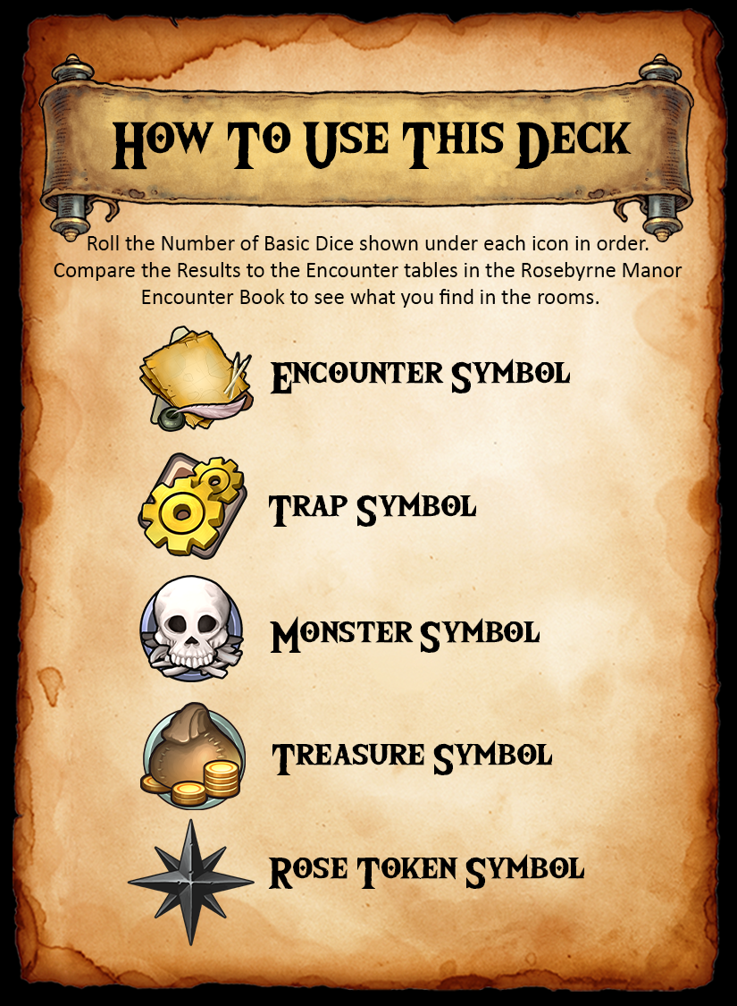 Rosebyrne Manor: Map Deck: Dungeon Core Set