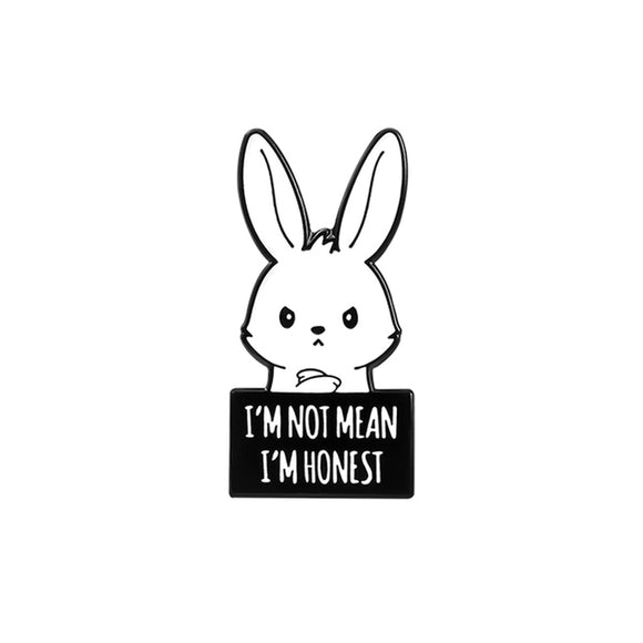 I'm Not Mean Rabbit Badge