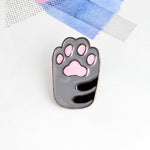Kitty Paw: Grey & Pink Badge