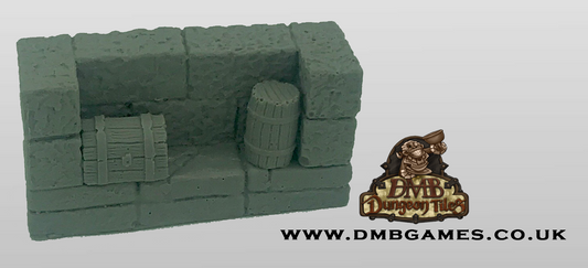 Corridor End: Gothic Walls with Treasure