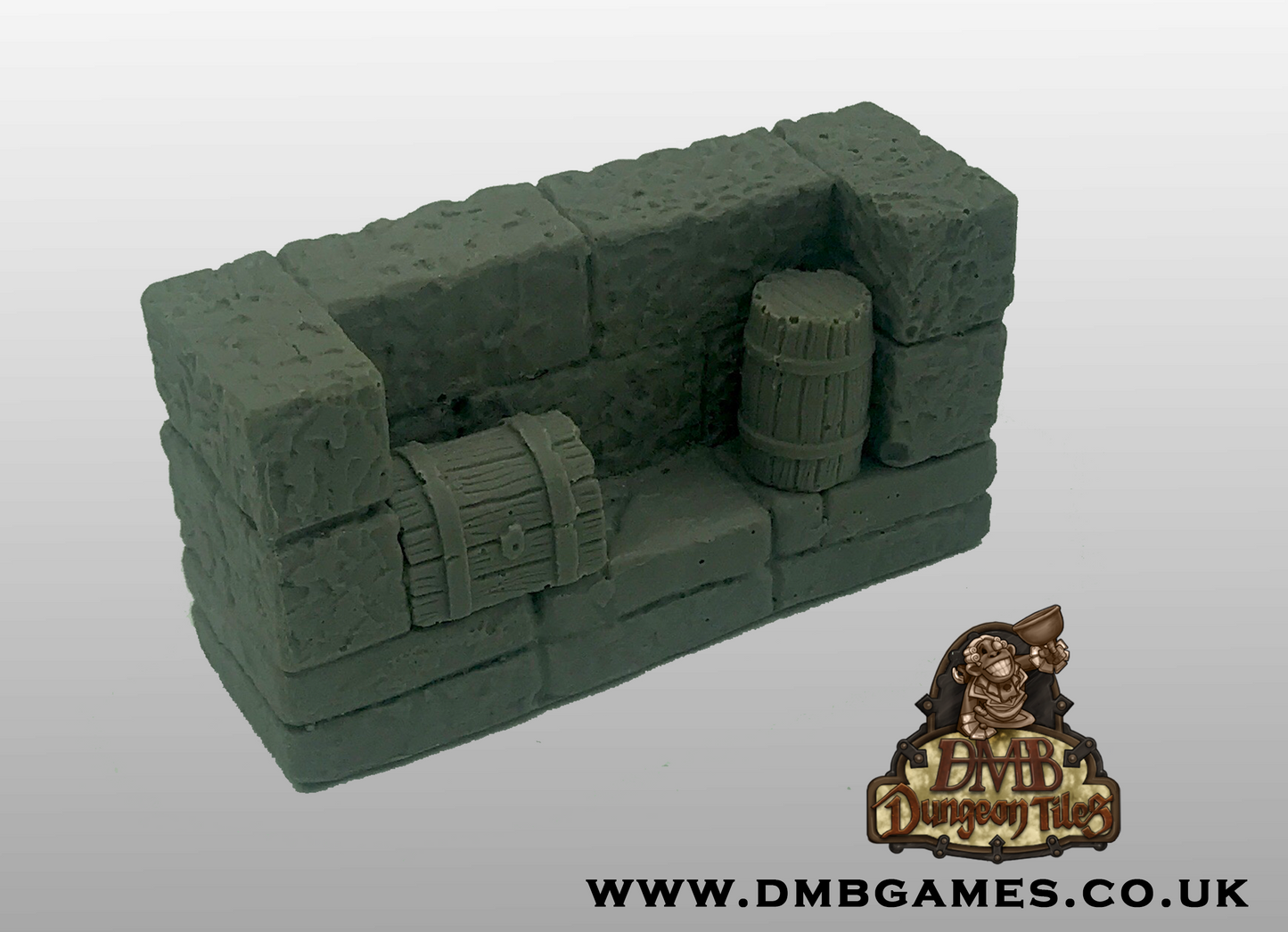 Corridor End: Gothic Walls with Treasure