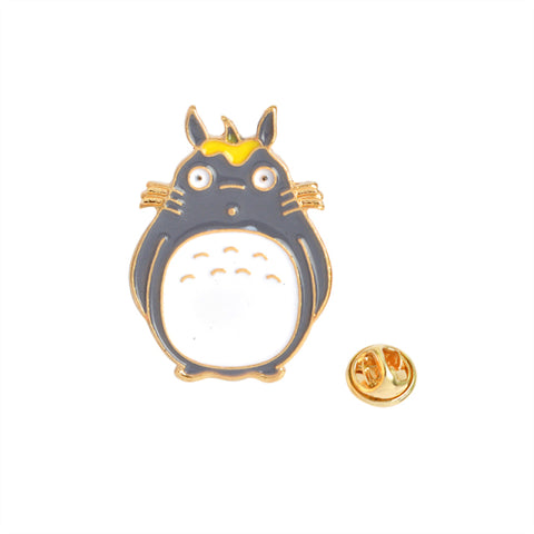 Totoro with Leaf Hat Badge
