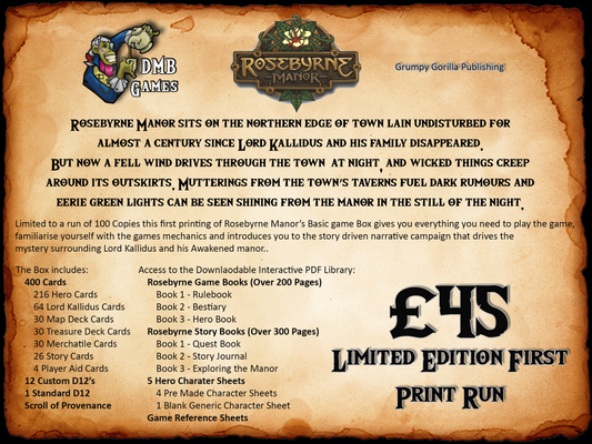 Rosebyrne Manor: Baisc Game Special Edition First Printing